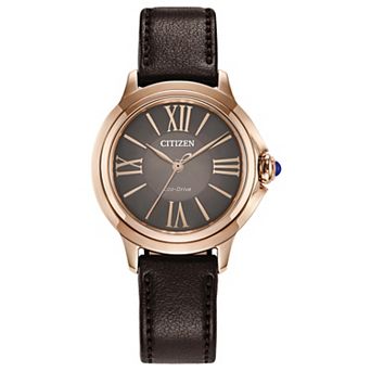 Citizen Women's Rosetone Stainless Leather Strap Watch