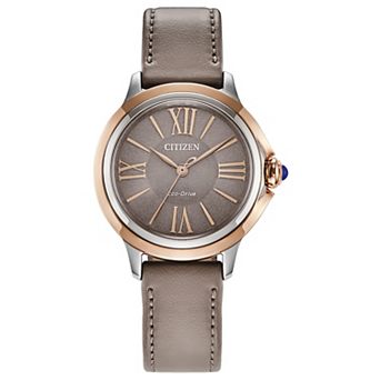 Citizen Women's Rosetone Stainless Leather Strap Watch