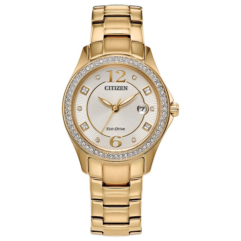 Citizen Women's 30mm Two-Tone Stainless Steel Crystal Accent Bracelet Watch - FE1146, Gold