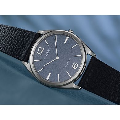Citizen Eco-Drive Men's Leather Strap Watch