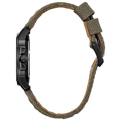 Citizen Men's Black IP Stainless Steel Nylon Strap Watch