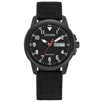 Citizen Men's Black Ion-Plated Nylon Strap Watch
