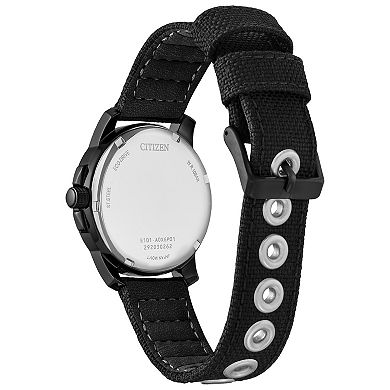Citizen Men's Black Ion-Plated Nylon Strap Watch