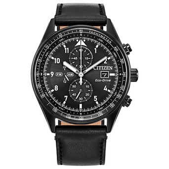Citizen Men's Chronograph Leather Strap Watch