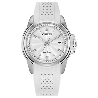 Citizen Women's Classic Sport Stainless Steel Dial Rubber Strap Watch