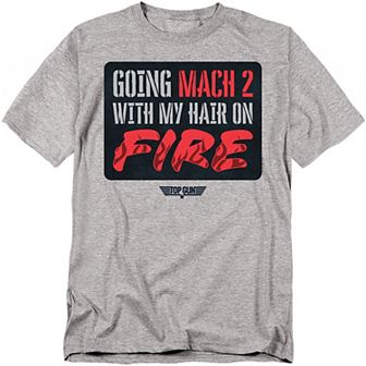 Big & Tall Top Gun Mach 2 Hair On Fire Graphic Tee