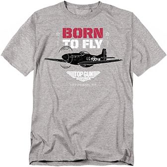 Big & Tall Top Gun Born To Fly Graphic Tee