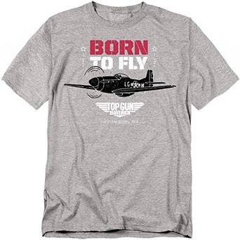 Big & Tall Top Gun Born To Fly Graphic Tee