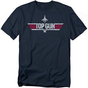 Big & Tall Top Gun Title Logo Blue Graphic Tee
