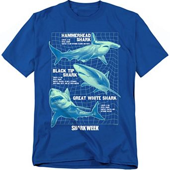 Big & Tall Shark Week Shark Info Graphic Tee