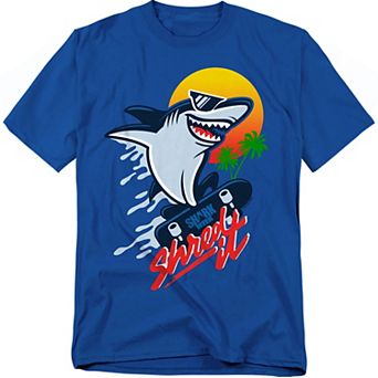 Big & Tall Shark Week Skateboarding Shark Graphic Tee
