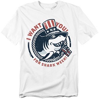 Big & Tall Shark Week I Want You Graphic Tee