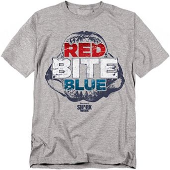 Big & Tall Shark Week Red Bite & Blue Graphic Tee