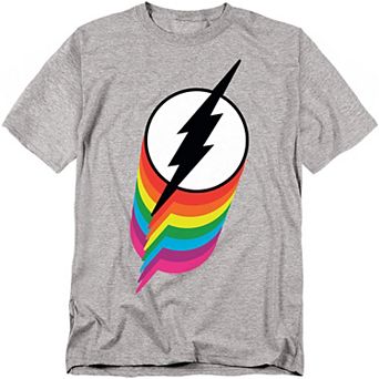 Big & Tall DC Comics The Flash Rainbow Logo Stack Graphic Tee
