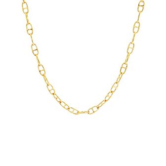 PRIMROSE 14k Gold Over Brass Cubic Zirconia Anchor Chain Necklace