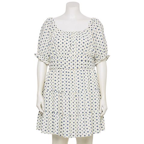 Женские платья Plus Juniors' Plus Size Mary & Mo Smocked Back Dress
