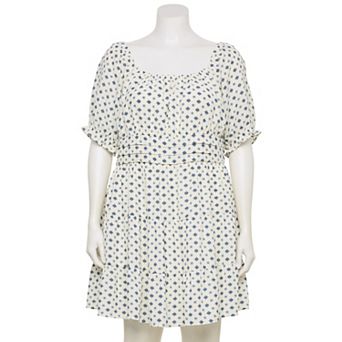 Juniors' Plus Size Liberty Love Smocked Back Dress