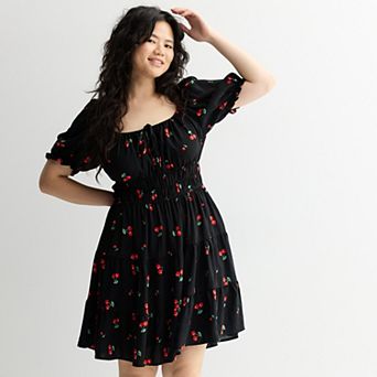 Juniors' Plus Size Liberty Love Tiered Peasant Dress