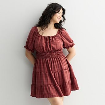 Juniors' Plus Size Liberty Love Tiered Peasant Dress