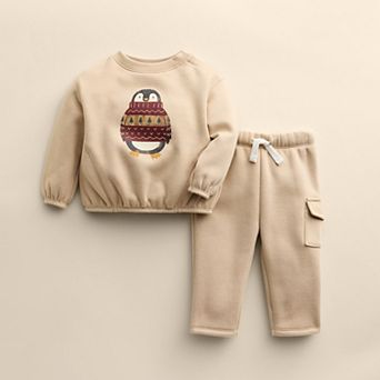 Baby Little Co. by Lauren Conrad 2 pc Seamed Crew & Pants Set