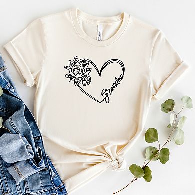 Simply Sage Market Grandma Heart Outline Short Sleeve Tee