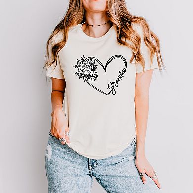 Simply Sage Market Grandma Heart Outline Short Sleeve Tee