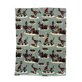 Grinch Print Throw Blanket