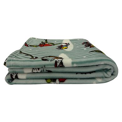 Grinch Print Throw Blanket