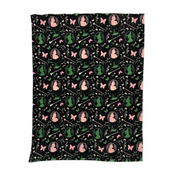 Wicked Witches Silhouette Print Throw Blanket