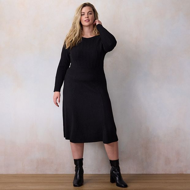 midi plus size black dress Madeline Dress main image 0