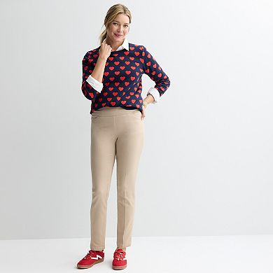 Women's Croft & Barrow® Allover Heart Pullover Sweater