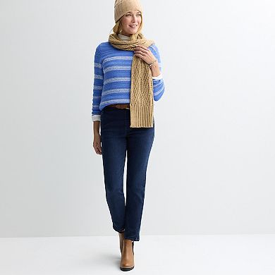 Women's Croft & Barrow® Links Striped Pullover Sweater