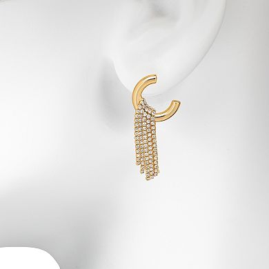 Emberly Gold Tone Shakey Hoop Earrings