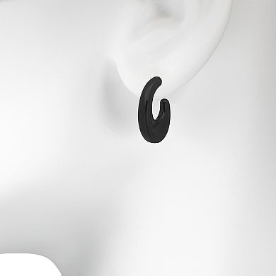 Emberly 3-Pair Sculpted Hoop Earring Set