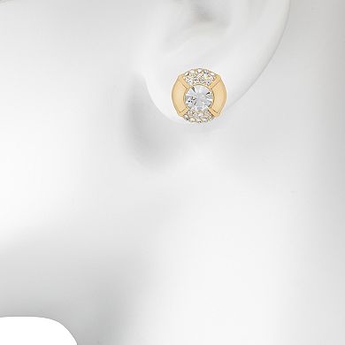 Emberly Gold-Tone Glass Stone Stud Earrings