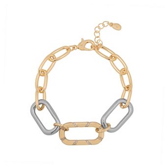 Emberly Two-Tone Chain Link Bracelet
