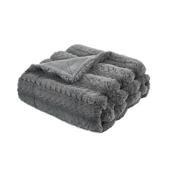 Home Soft Things Tread Pattern Faux Fur Throw Blanket