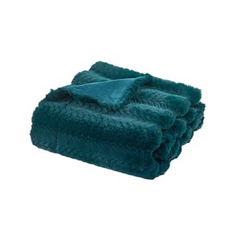 Home Soft Things Tread Pattern Faux Fur Throw Blanket