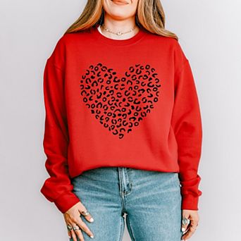 Simply Sage Market Valentine Leopard Heart Sweatshirt