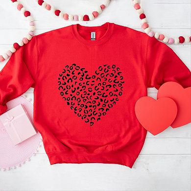 Simply Sage Market Valentine Leopard Heart Sweatshirt