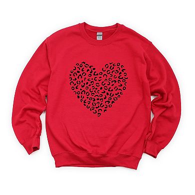 Simply Sage Market Valentine Leopard Heart Sweatshirt