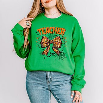 Simply Sage Market Coquette Halloween Teacher Sweatshirt