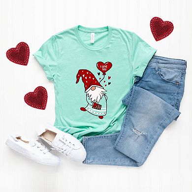 Simply Sage Market Valentine Gnome Heart Short Sleeve Tee