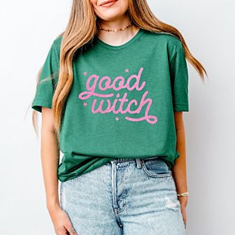 Simply Sage Market Good Witch Glitter Print Short Sleeve Tee