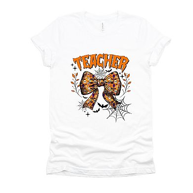 Simply Sage Market Coquette Halloween Teacher Short Sleeve Tee