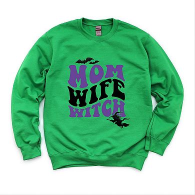 Simply Sage Market Mom Wife Witch Colorful Puff Print Sweatshirt