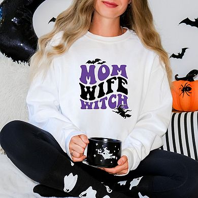Simply Sage Market Mom Wife Witch Colorful Puff Print Sweatshirt