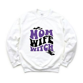 Simply Sage Market Mom Wife Witch Colorful Puff Print Sweatshirt