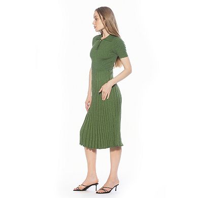 Women's ALEXIA ADMOR Collared Knit Midi Dress
