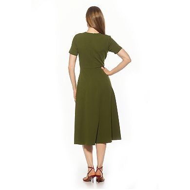 Women's ALEXIA ADMOR Crewneck Fit & Flare Dress